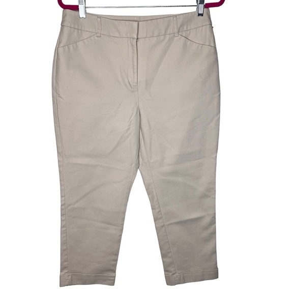 Chicos So Slimming Women’s Beige Cropped Pants Size 16 Cotton Spandex Blend - Picture 15 of 15